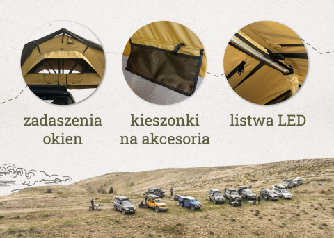 Namiot dachowy Z ZADASZENIEM Offlander SOFT CAHAYA 140 Namiot dachowy Z ZADASZENIEM Offlander SOFT CAHAYA 140
