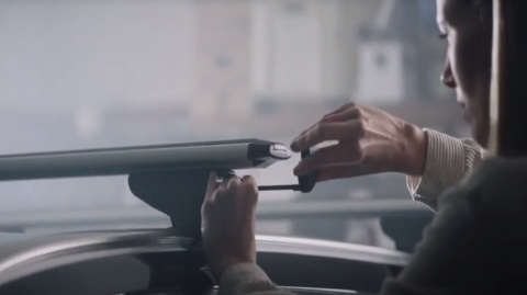 Belki dachowe Audi A6 Allroad (2019-) na relingi klasyczne Stalowe Uniwersalne 125cm MontBlanc 125 Steel-