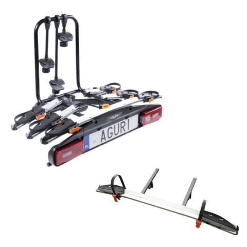 Bagażnik na 4 rowery Aguri Active bike pro 4 srebrny