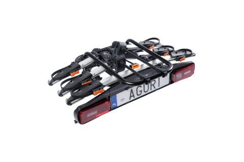Bagażnik na 4 rowery Aguri Active bike pro 4 srebrny