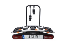 Bagażnik na hak na 2 rowery Aguri Active bike Pro 2 srebrny