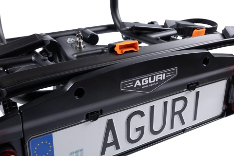 Bagażnik na hak na 2 rowery Aguri Active bike pro 2 Czarny