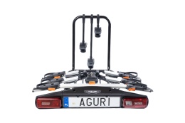 Bagażnik na hak na 3 rowery Aguri Active Bike 3 Pro Srebrny