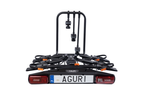 Bagażnik na hak na 3 rowery Aguri Active Bike PRO 3 czarny