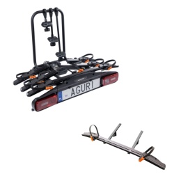 Bagnżnik na hak na 4 rowery Aguri Active bike pro 4 czarny 3 z adapterem