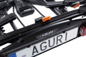 Bagnżnik na hak na 4 rowery Aguri Active bike pro 4 czarny 3 z adapterem