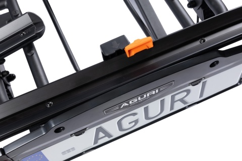 Bagnżnik na hak na 4 rowery Aguri Active bike pro 4 czarny 3 z adapterem