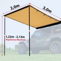 Markiza Dachowa do Samochodu 2x3m Wodoodporna