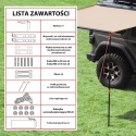 Markiza Dachowa do Samochodu Wodoodporna 2,5x2,5 m - Boczny Montaż