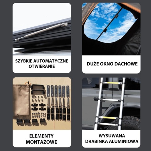 Namiot dachowy Aluminiowy Drabina