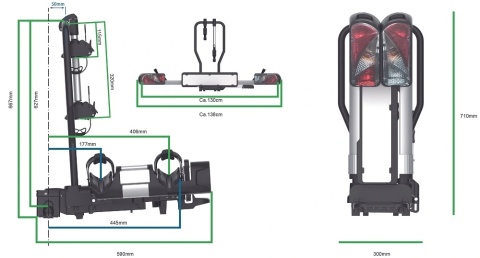 ProUser FG2 Składany bagażnik na rowery elektryczne