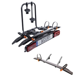Bagażnik na hak na 3 rowery Aguri Active bike pro czarny 2+1 z adapterem