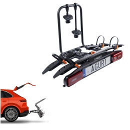 Bagażnik na hak na 3 rowery Aguri Active bike pro czarny 2+1 z adapterem