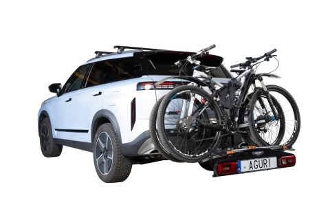 Bagażnik na hak na 3 rowery Aguri Active bike pro czarny 2+1 z adapterem