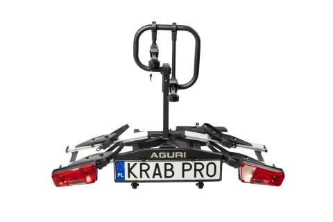 Skladana platforma rowerowa na hak Aguri Krab Pro 2 Silver E-bike OK !!!
